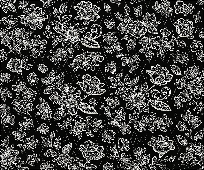 Covor vinil dormitor design floral închis - TenStickers