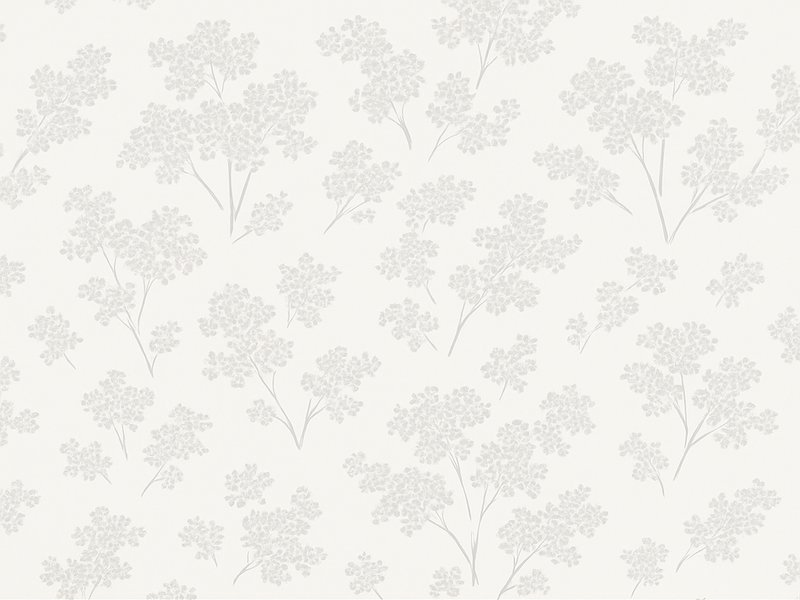 Covor vinil dormitor flori albe simple - TenStickers