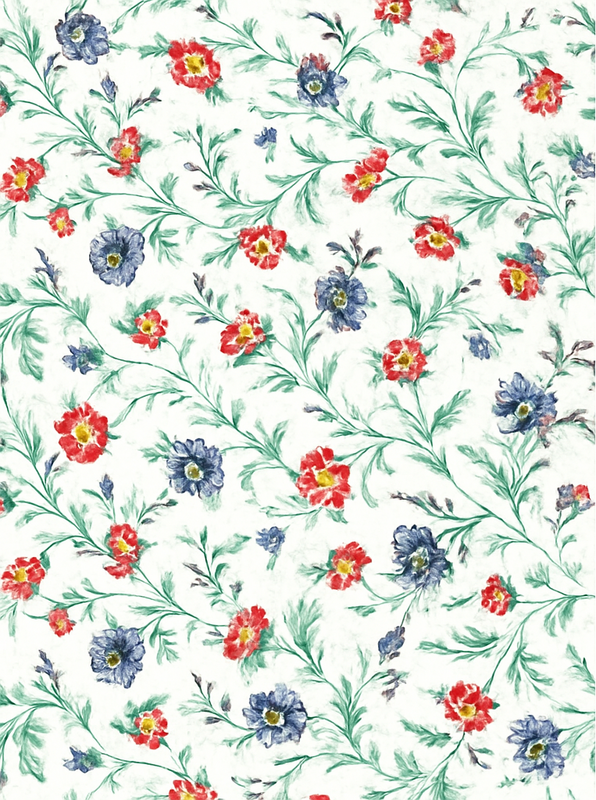 Covor vinil dormitor design flori retro - TenStickers