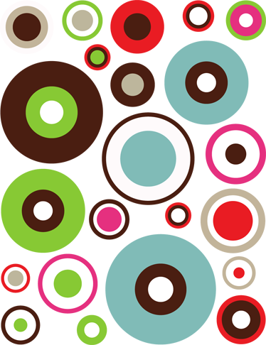 Covor de vinil geometric cercuri geometrice simple - TenStickers