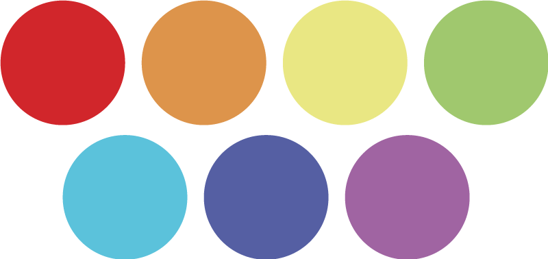 Covor de vinil geometric cu puncte mari colorate - TenStickers
