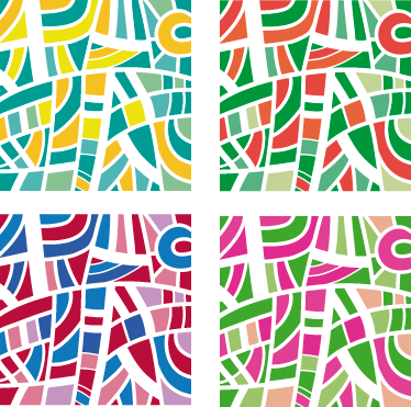 Covor de vinil geometric cu plăci multicolore - TenStickers