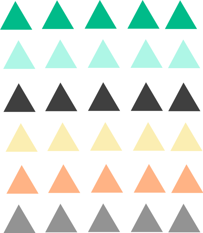 Covor de vinil geometric 30 triunghiuri mici pentru bebe - TenStickers