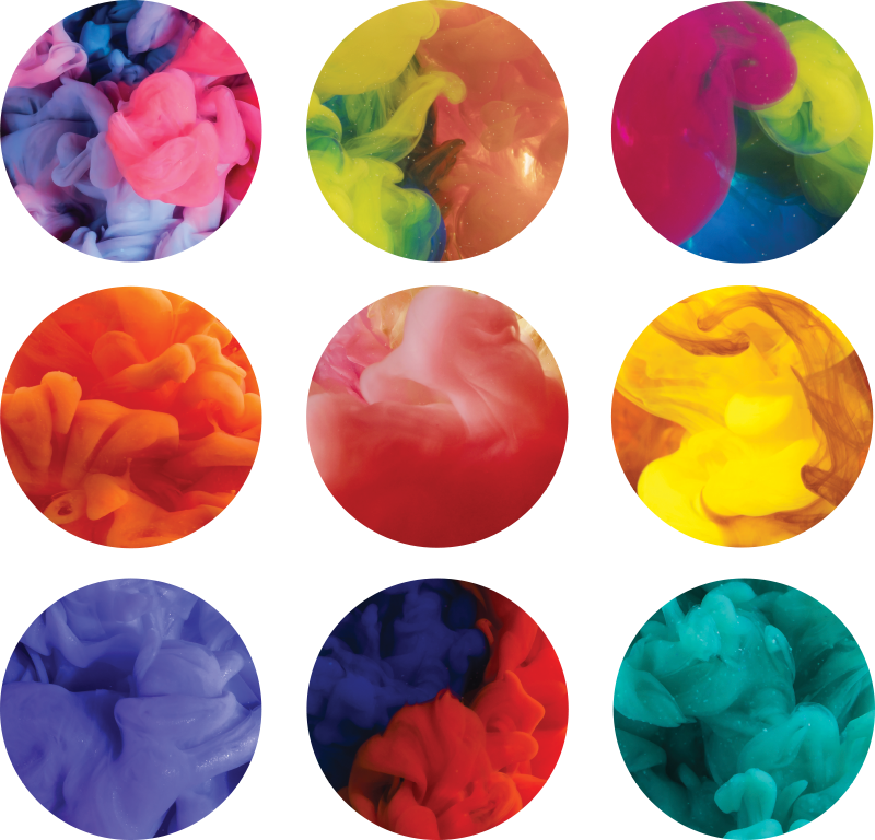 Covor de vinil geometric set de autocolante fum colorat - TenStickers