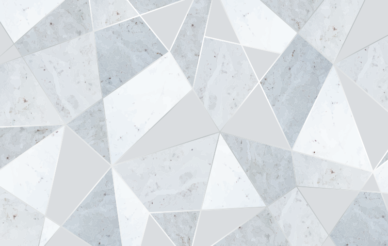 Covor de vinil geometric marmură triangulară gri simplă - TenStickers