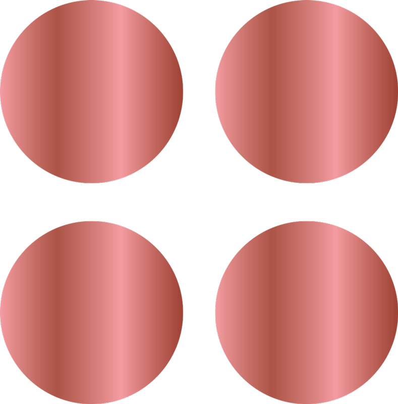 Covor de vinil geometric cu buline roz aurii - TenStickers