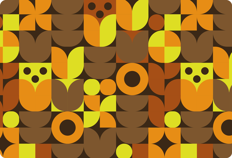 Covor de vinil geometric abstract anii '70 - TenStickers