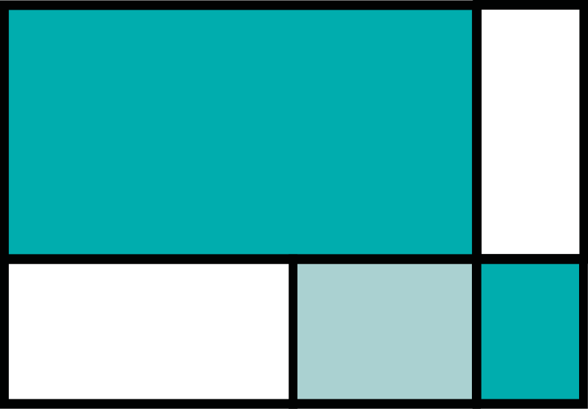 Covor de vinil geometric blocuri colorate verzi - TenStickers