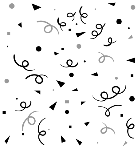 Covor de vinil geometric confetti negru și gri - TenStickers
