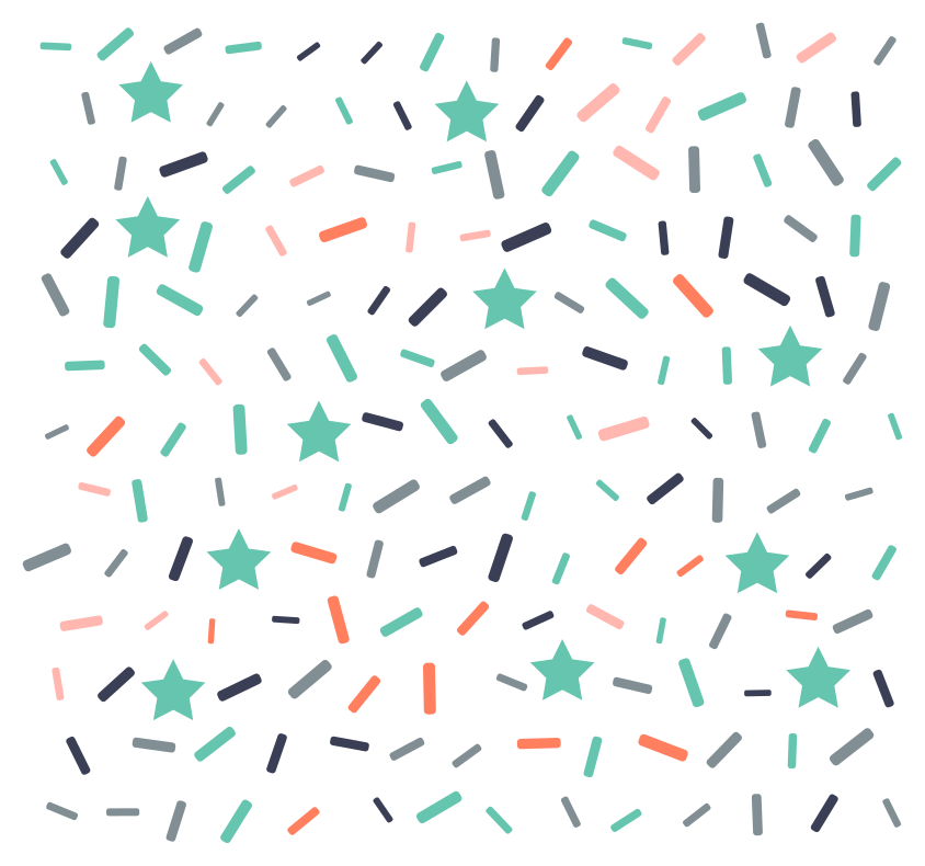 Covor de vinil geometric confetti cu stele și stropi - TenStickers