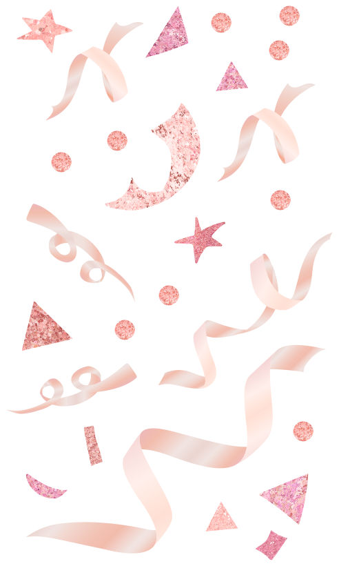 Covor de vinil geometric confetti roz deschis - TenStickers