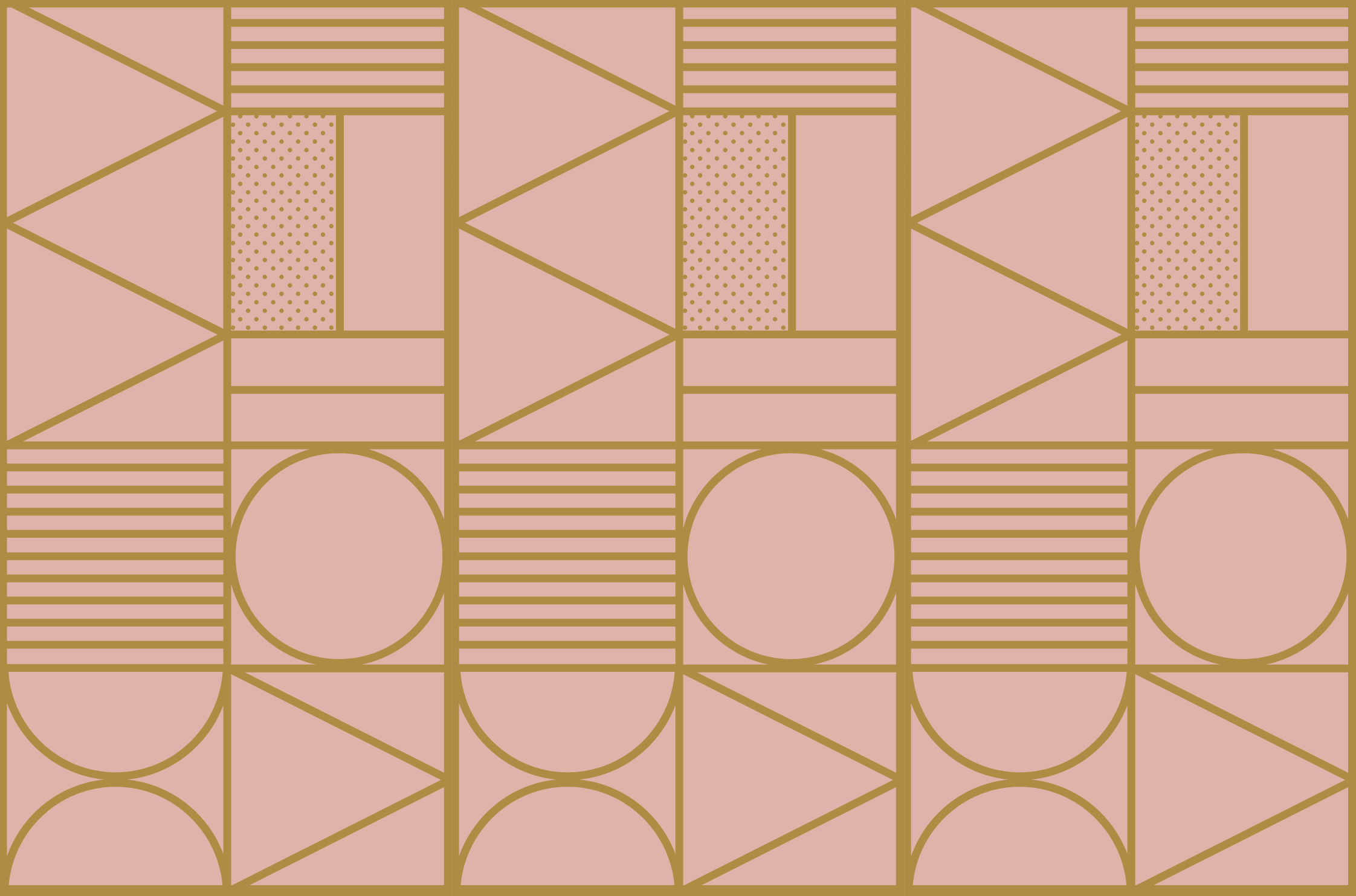 Covor de vinil geometric blocuri aurii și roz - TenStickers
