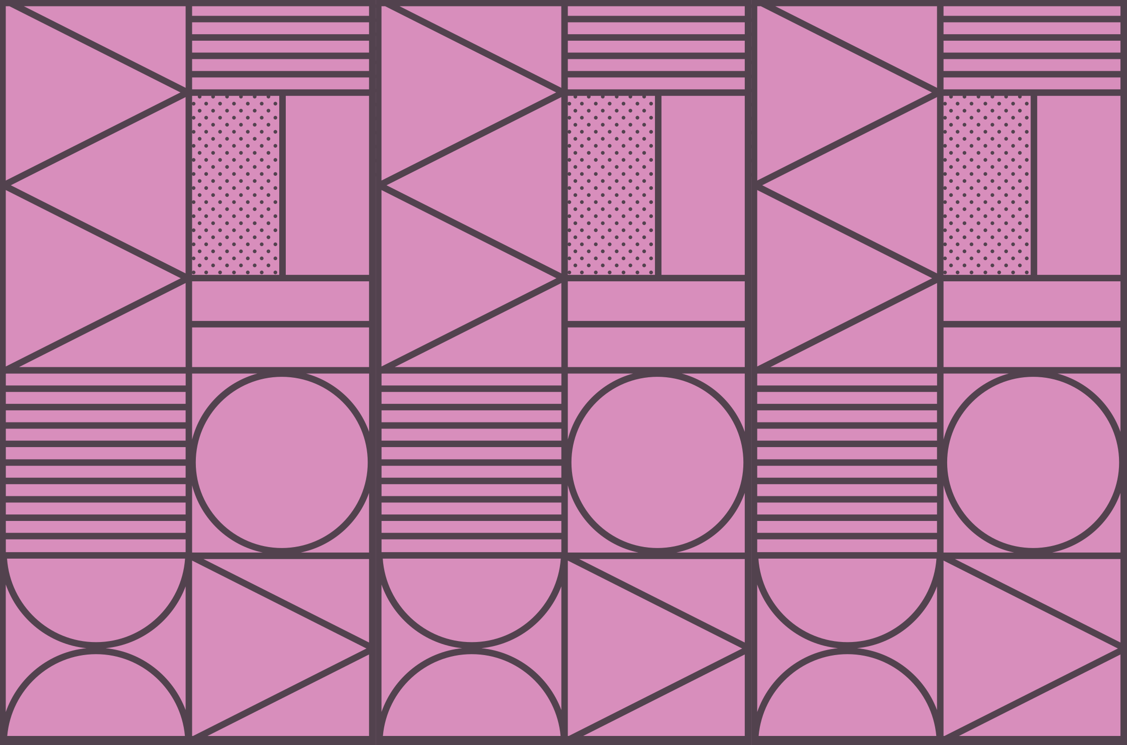 Covor de vinil geometric blocuri de culoare roz și gri - TenStickers
