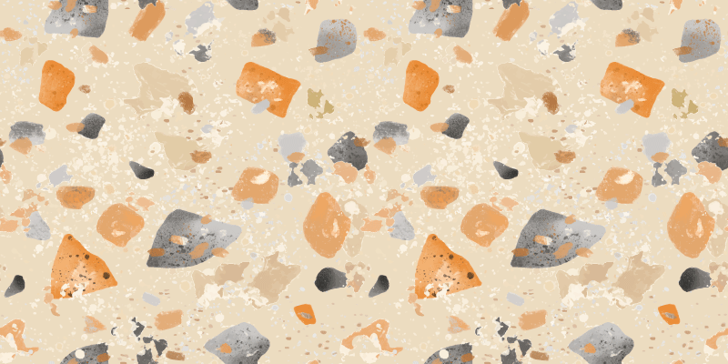 Covor de vinil geometric cu model terrazzo monocrom - TenStickers