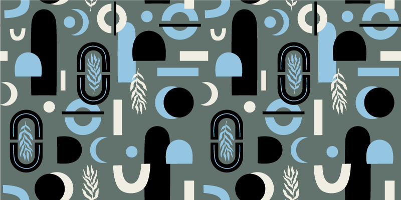 Covor de vinil geometric fundal geometric abstract - TenStickers