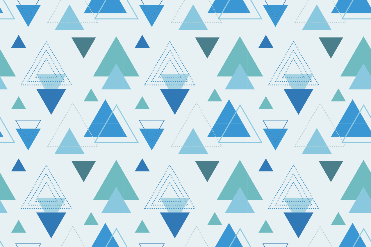 Covor de vinil geometric cu model triunghiuri albastre - TenStickers