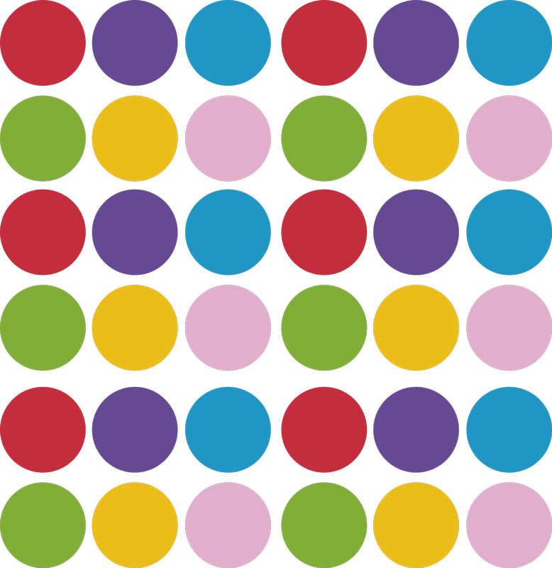 Covor de vinil geometric cu model circular colorat - TenStickers