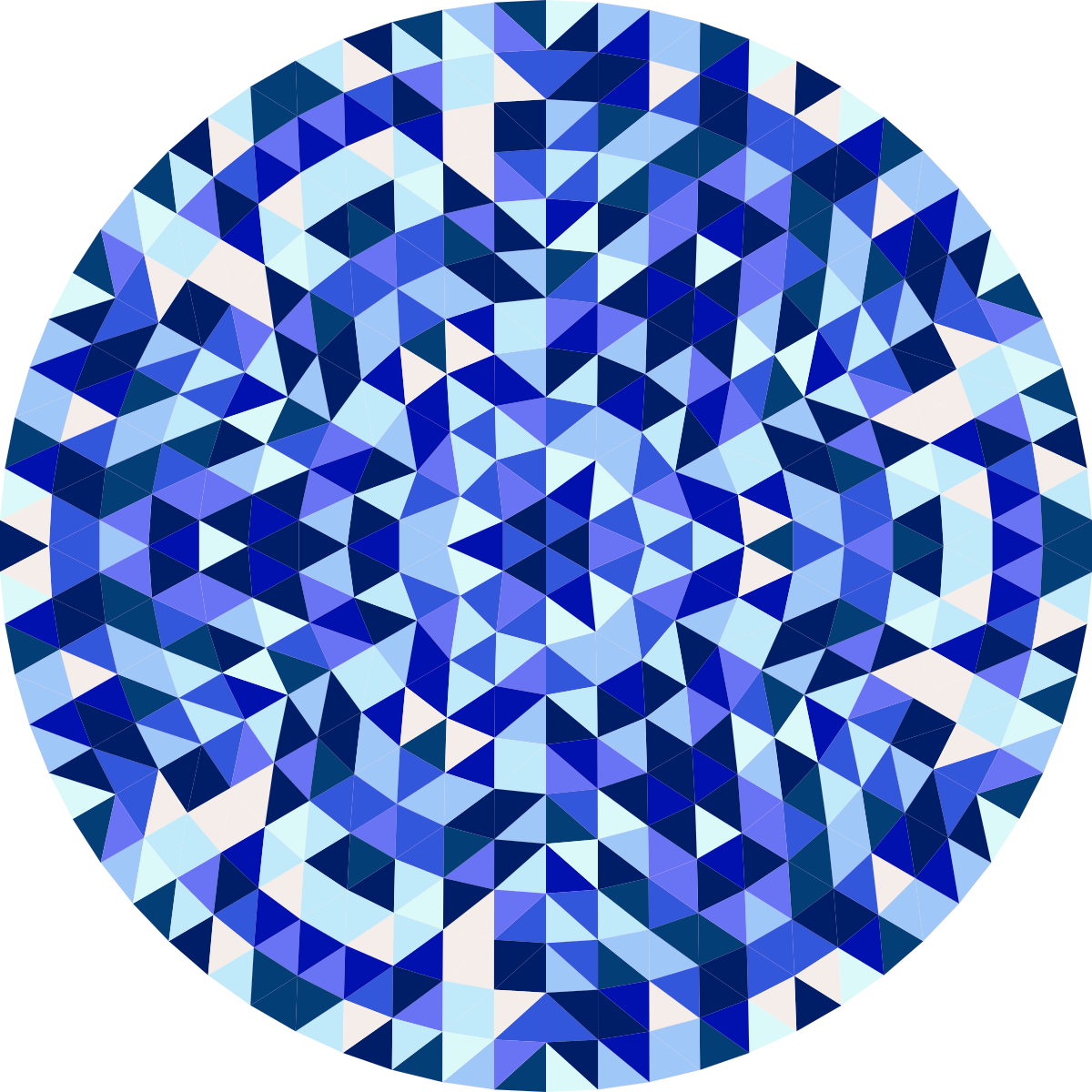 Covor de vinil geometric model circular albastru - TenStickers