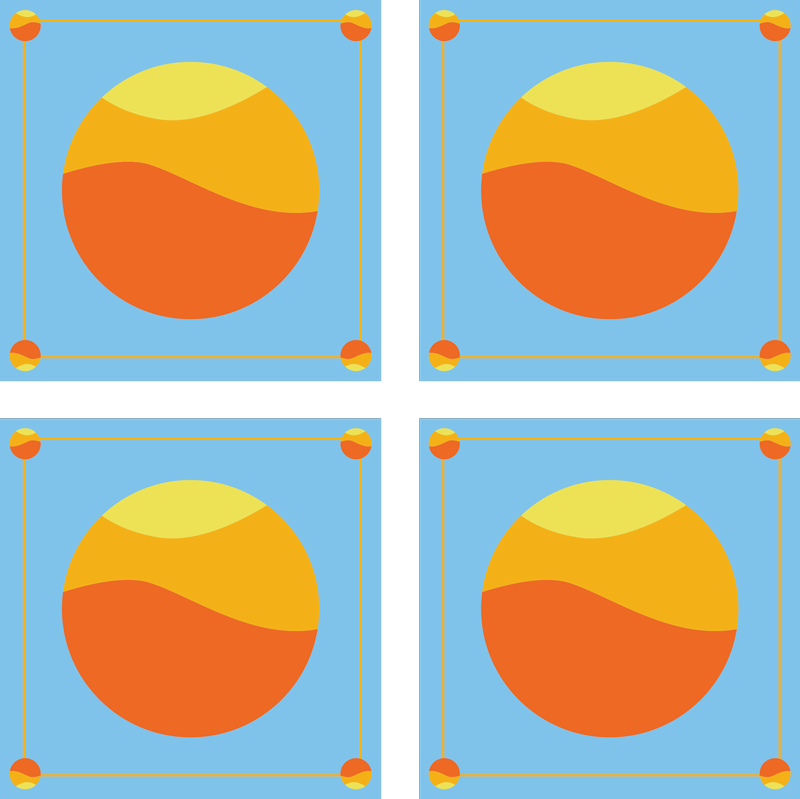 Covor de vinil geometric cercuri geometrice colorate - TenStickers
