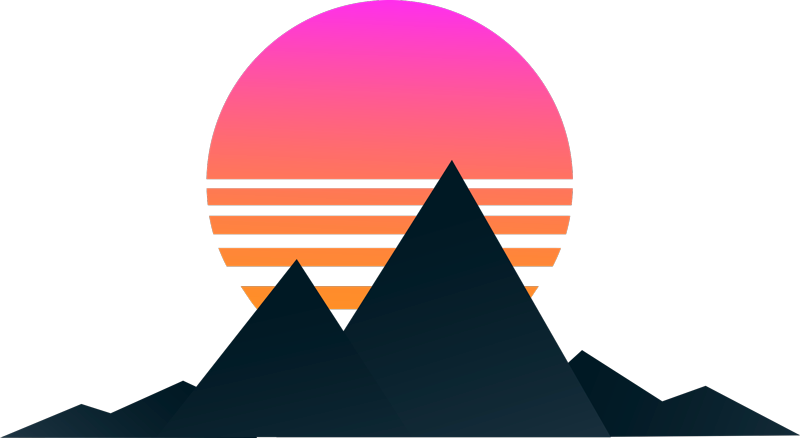 Covor de vinil geometric apus de munte - TenStickers