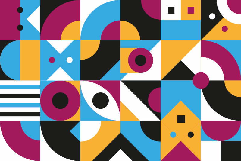Covor de vinil geometric cu elemente abstracte vii - TenStickers