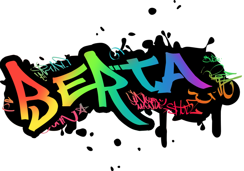 Covor de vinil pentru copii cu nume graffiti personalizabil - TenStickers