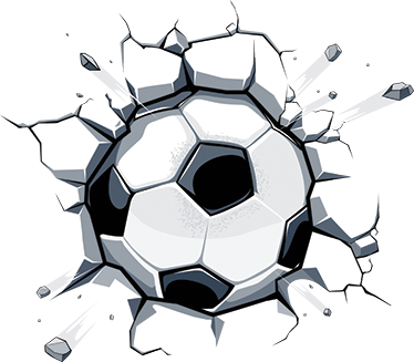Covor de vinil pentru copii mingea de fotbal 3d - TenStickers