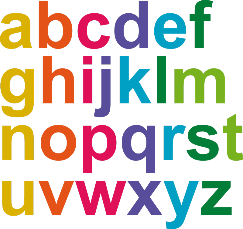 Covor de vinil pentru copii abecedar culori minimaliste - TenStickers