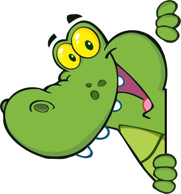 Covor de vinil pentru copii crocodil verde fericit - TenStickers