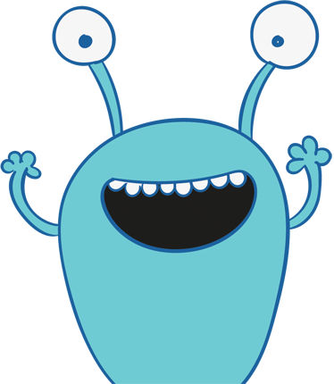 Covor de vinil pentru copii cu monster blue sticker - TenStickers
