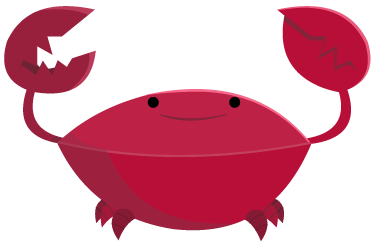 Covor de vinil pentru copii crab vesel roșu - TenStickers