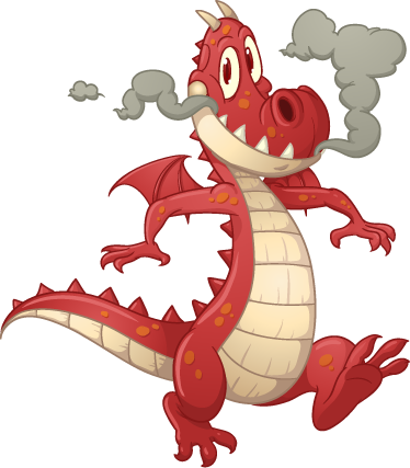 Covor de vinil pentru copii dragon roșu - TenStickers