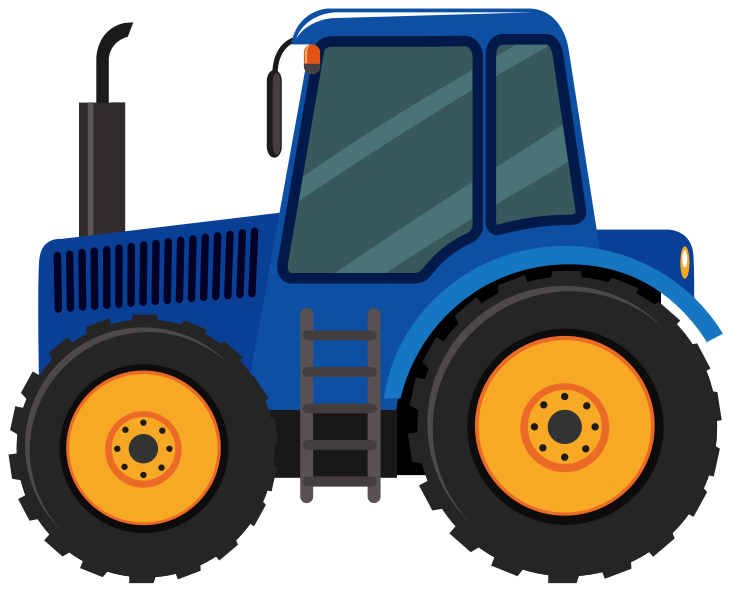 Covor de vinil pentru copii tractor albastru - TenStickers
