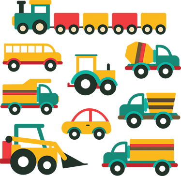 Covor de vinil pentru copii cu vehicule colorate - TenStickers