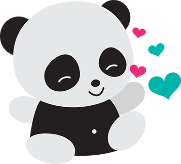 Covor de vinil pentru copii urs panda drăguț - TenStickers