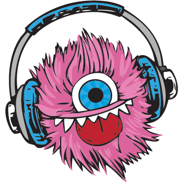 Covor de vinil pentru copii monstru roz pufos - TenStickers