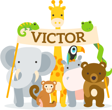 Covor de vinil pentru copii cu animale prietenoase - TenStickers