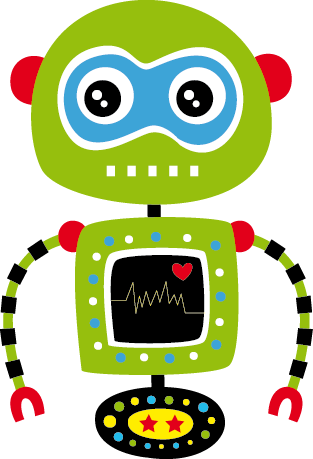 Covor de vinil pentru copii robot verde - TenStickers