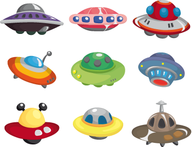 Covor de vinil pentru copii cu stickere ufo - TenStickers