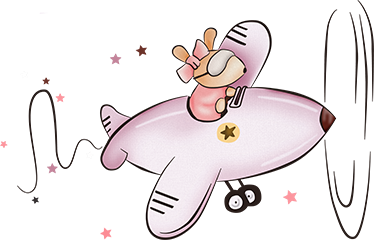 Covor de vinil pentru copii șoricel pe avion - TenStickers