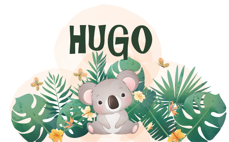 Covor de vinil pentru copii cu ursuleț drăguț personalizat - TenStickers