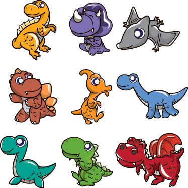 Covor de vinil pentru copii cu stickere dinozauri - TenStickers