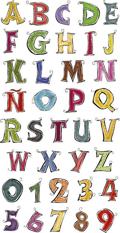 Covor de vinil pentru copii abecedar complet spaniol - TenStickers