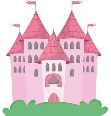 Covor de vinil pentru copii castel roz - TenStickers