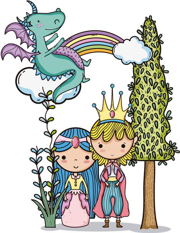 Covor de vinil pentru copii lume magică - TenStickers