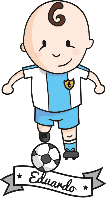 Covor de vinil pentru copii jucător de fotbal cu nume - TenStickers