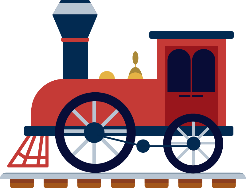 Covor de vinil pentru copii tren roșu vechi - TenStickers