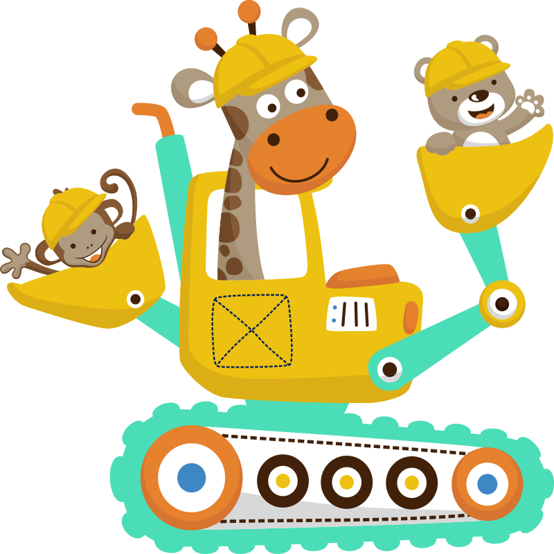 Covor de vinil pentru copii cu animale - TenStickers