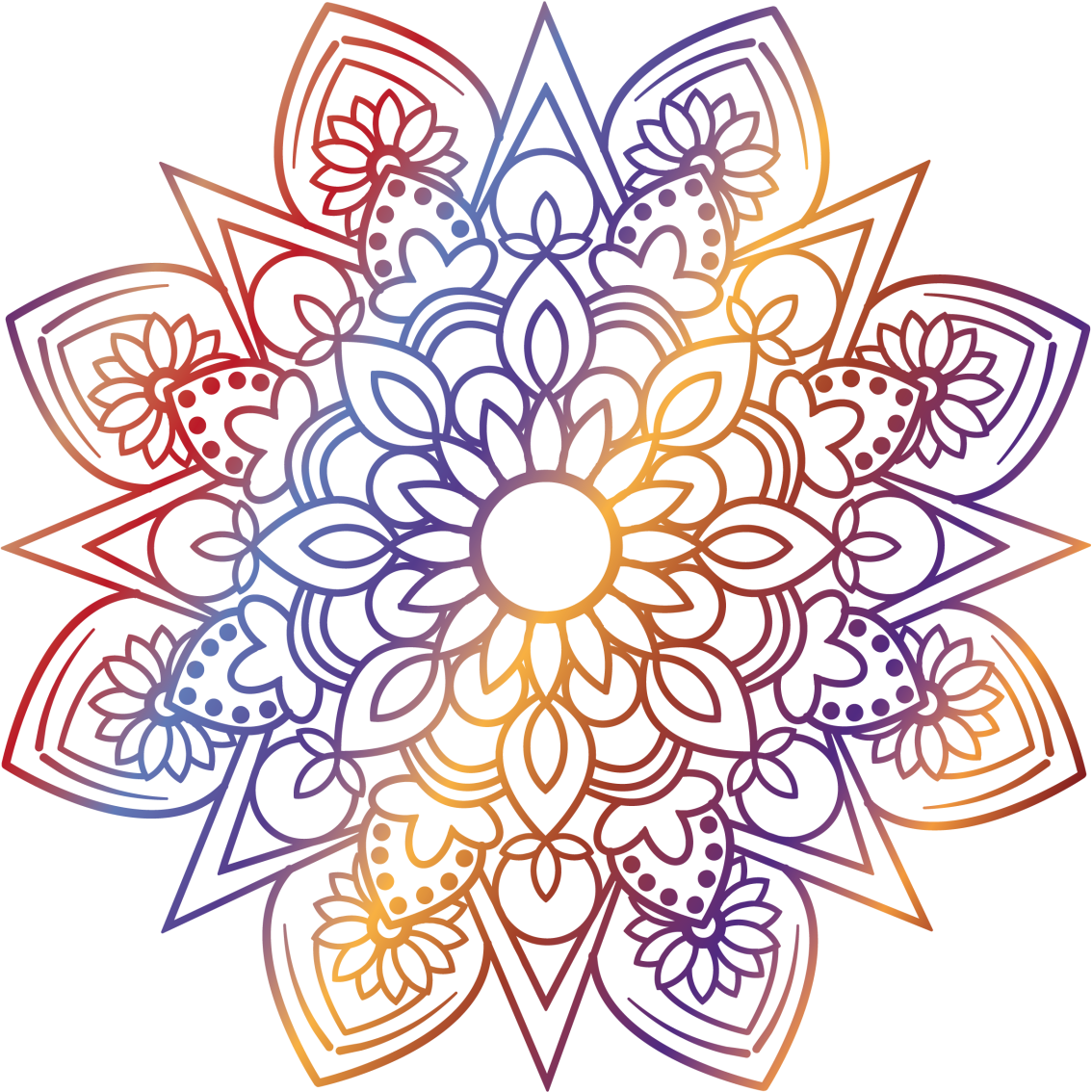 Covor vinil dormitor mandala vie și aprinsă - TenStickers