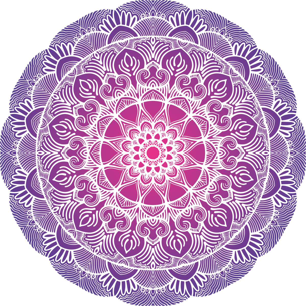 Covor vinil dormitor mandala floare violetă - TenStickers